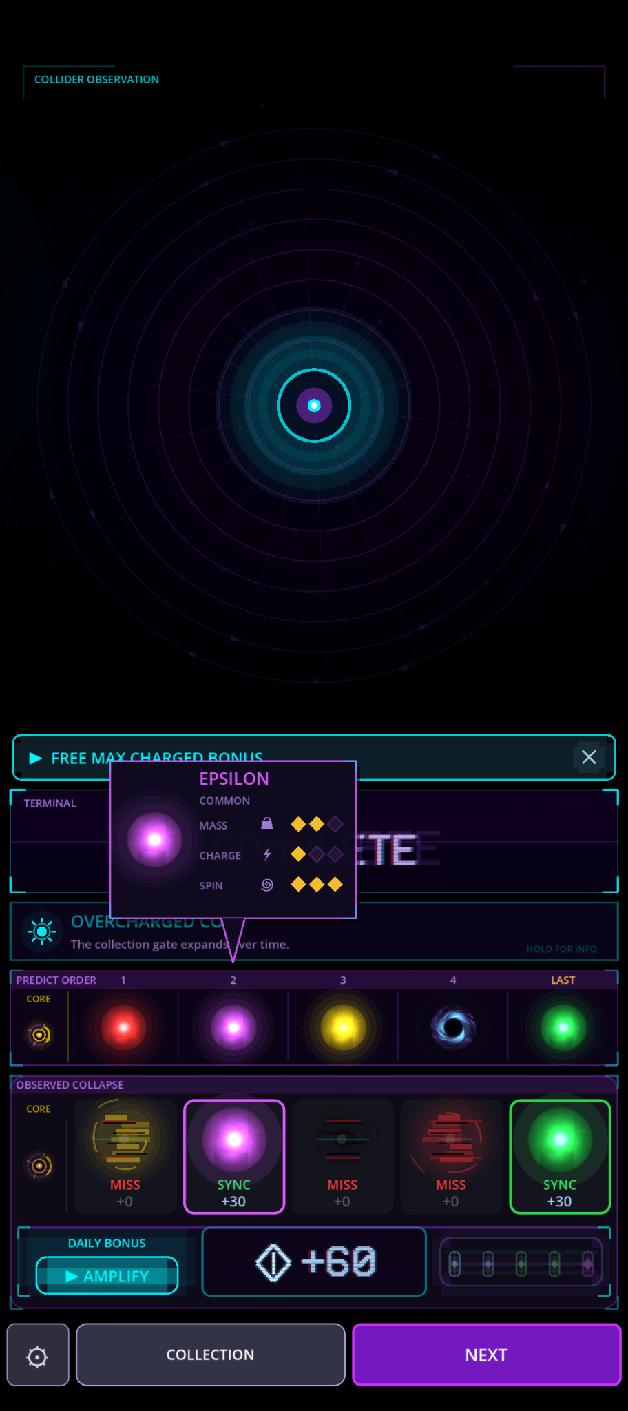 qup screenshot: Particle telemetry