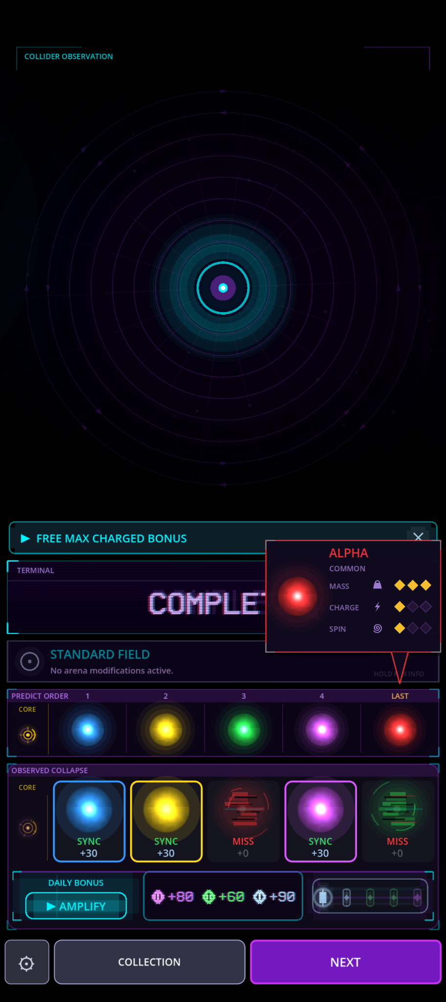 qup screenshot: Collapse results